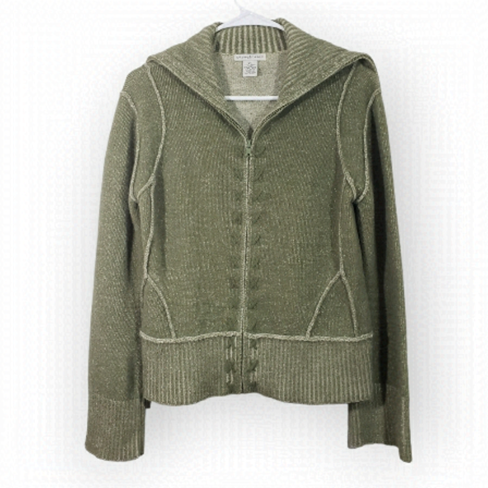 PAR.A.PHRASE Wool Blend Zip-up Sweater